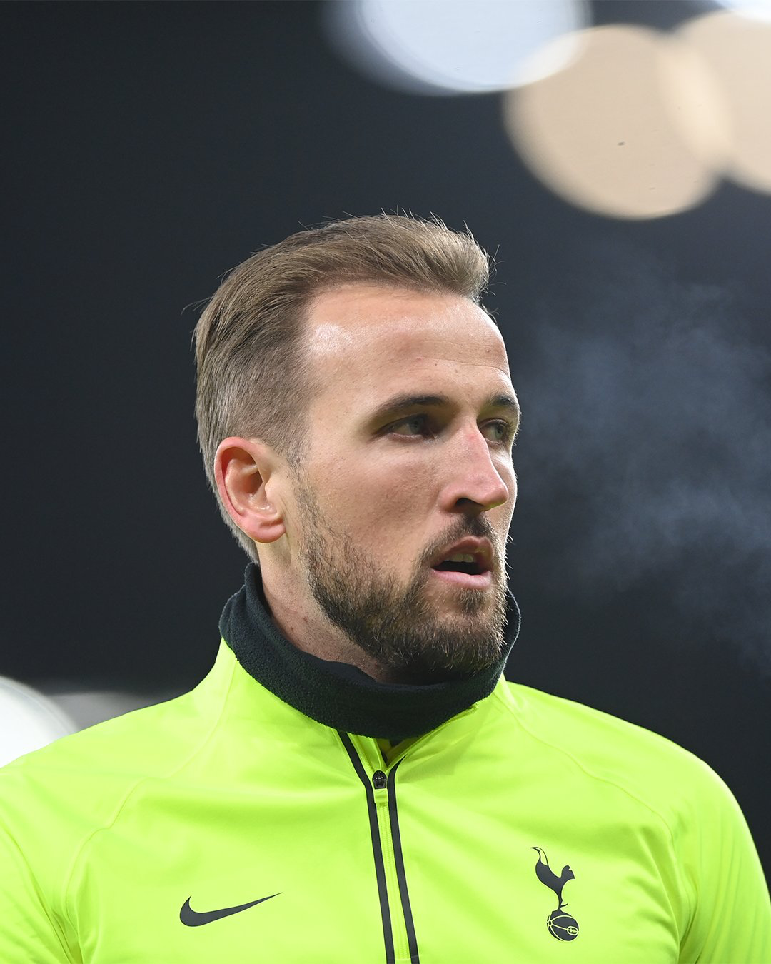 Harry Kane looks off pensively into the distance