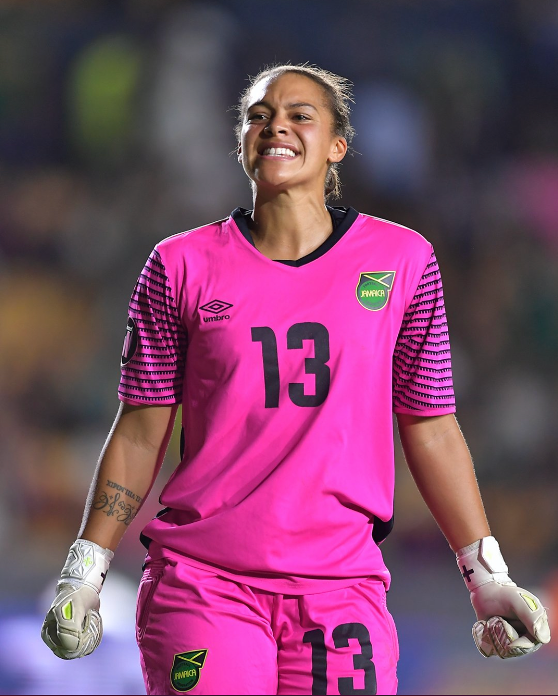 Becky Spencer playing for Jamaica in last summer's Concacaf W Championship.