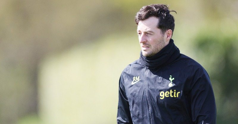 Ryan Mason oversees training