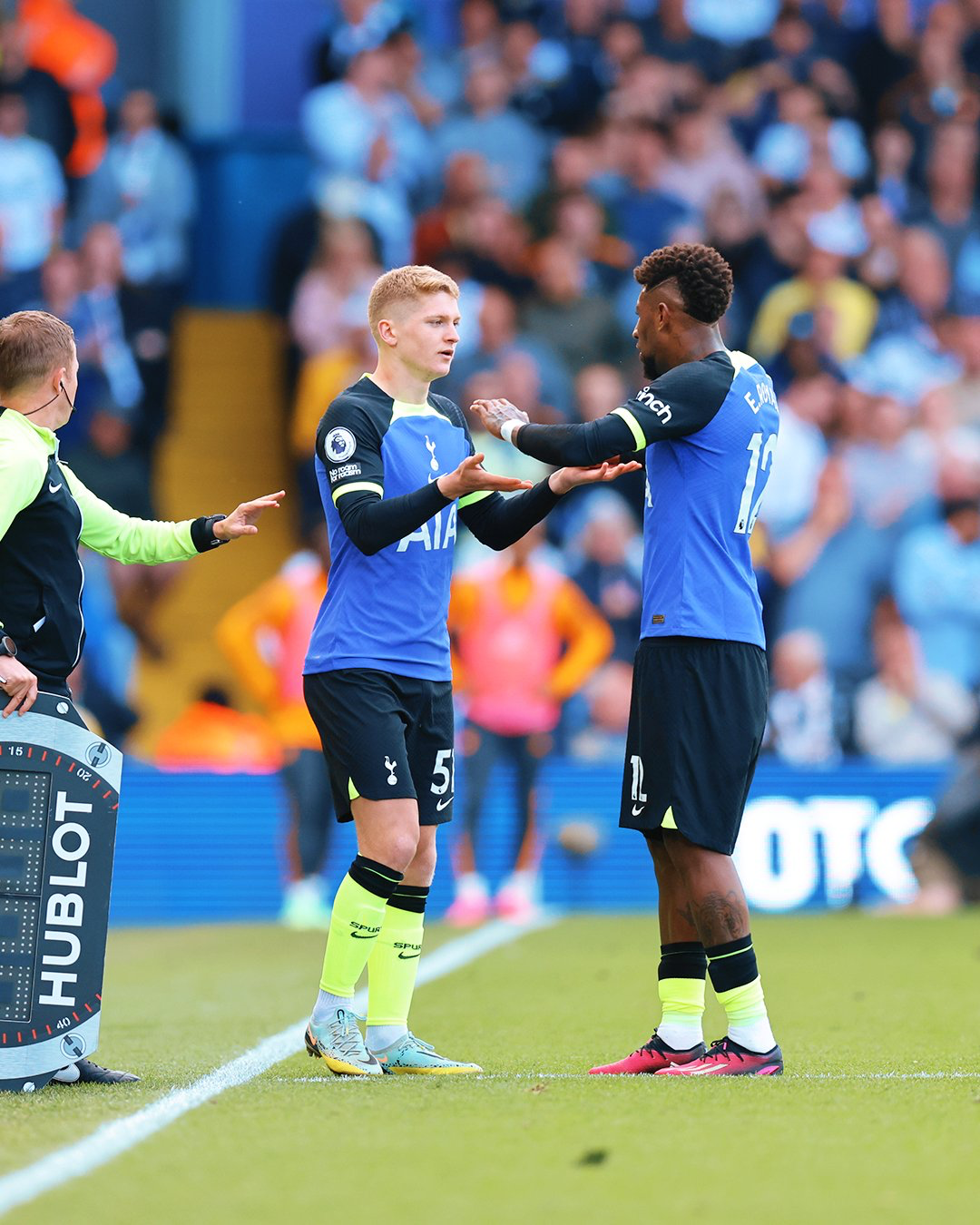 Matthew Craig enters the pitch as a substitute to mark his Premier League debut.