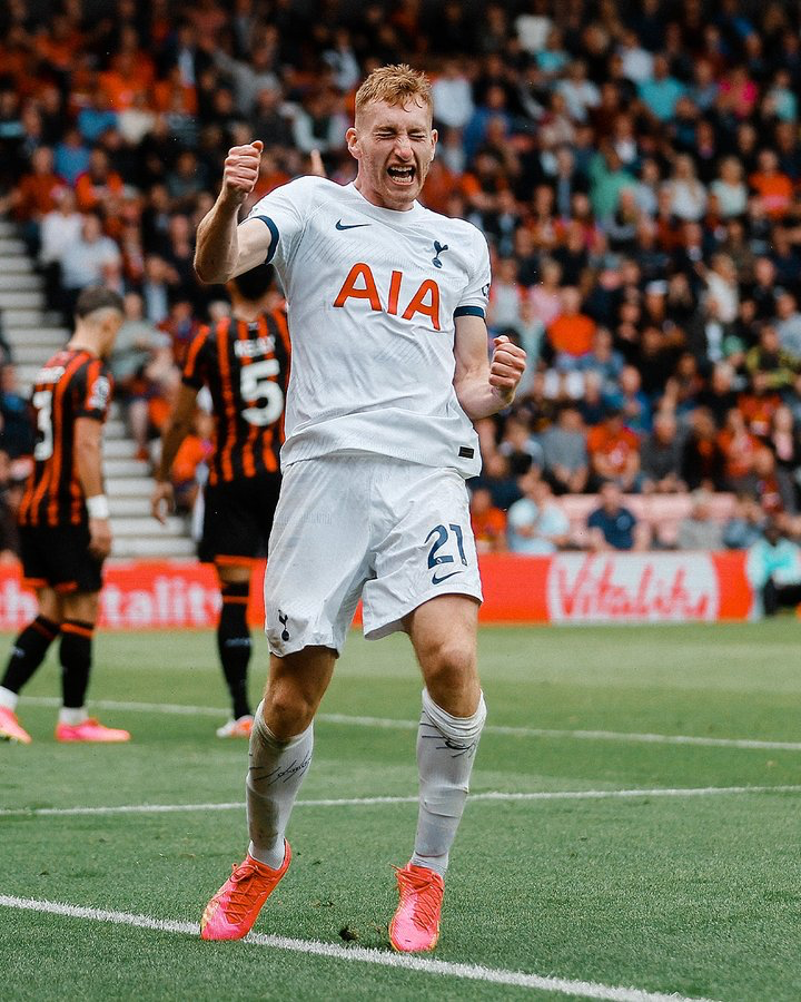 Dejan Kulusevski celebrates the end of his goal drought.