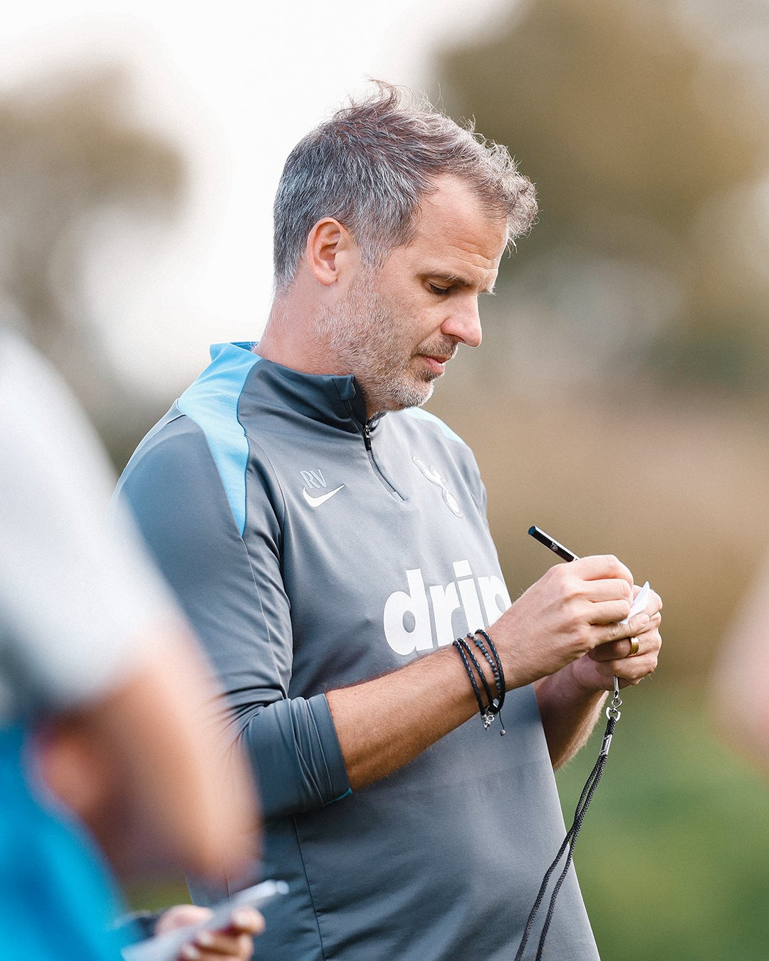 Robert Vilahamn takes notes during a training session.