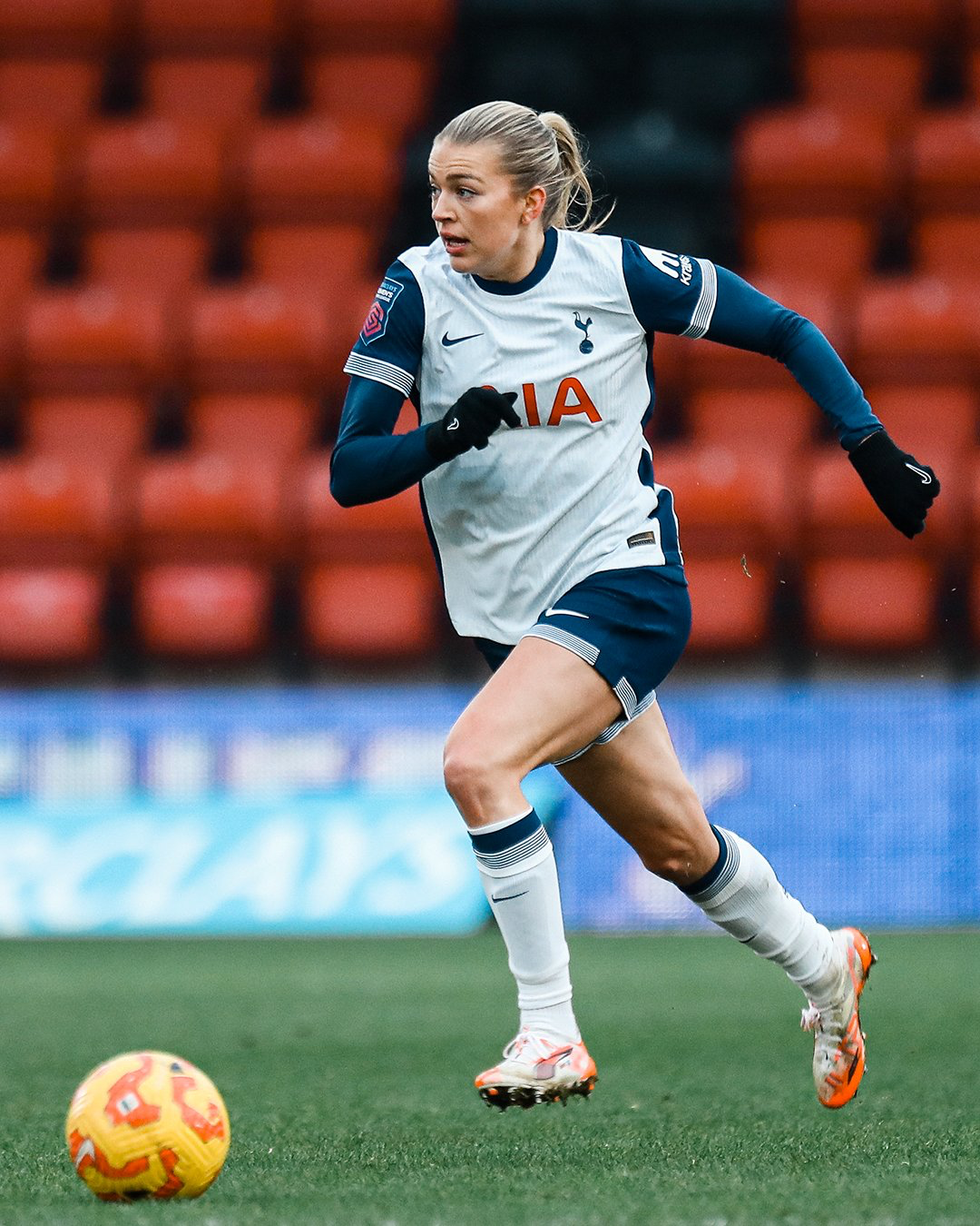 Charli Grant looks up as she dribbles the ball.