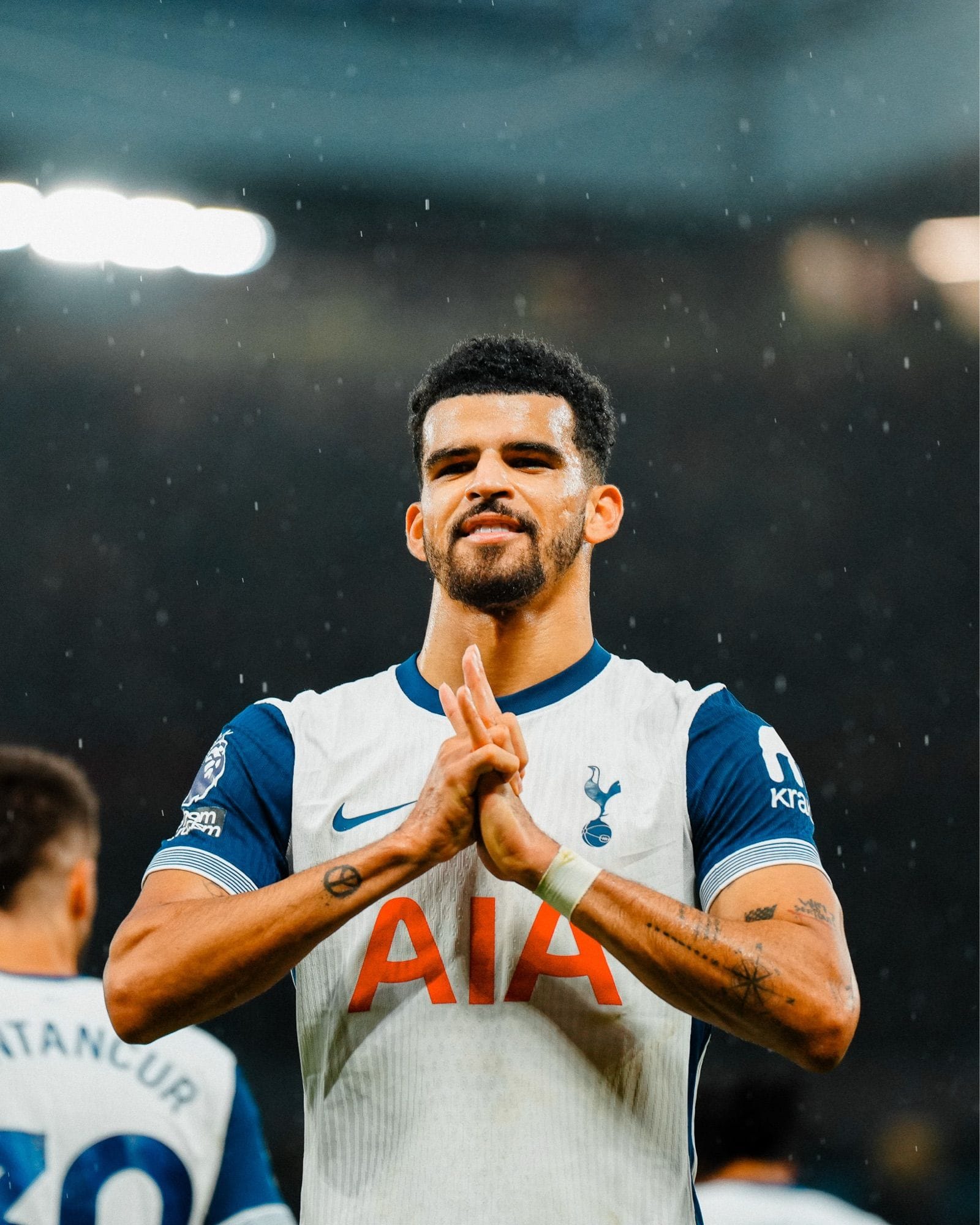 Dominic Solanke does one of his signature anime-inspired goal celebrations.