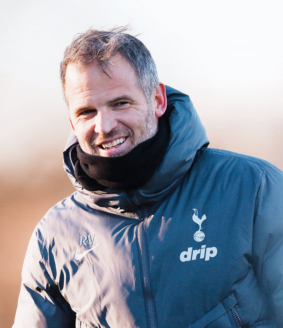 Robert Vilahamn smiles during training. 