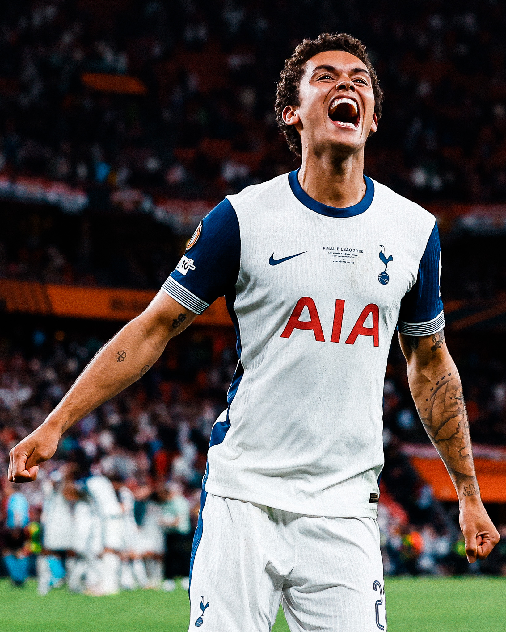 Brennan Johnson roars in delight after scoring in the final.