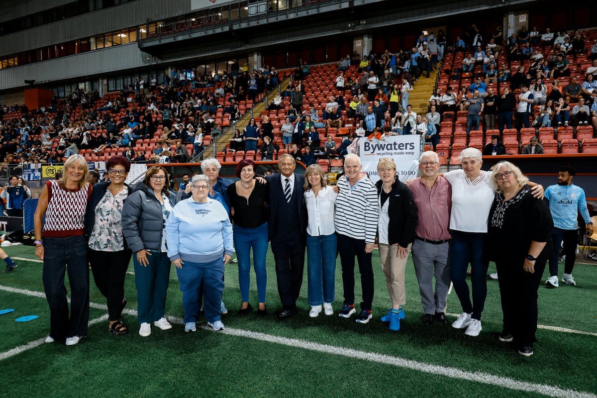 Players, staff, and patrons of Broxbourne Ladies were honored on the pitch.