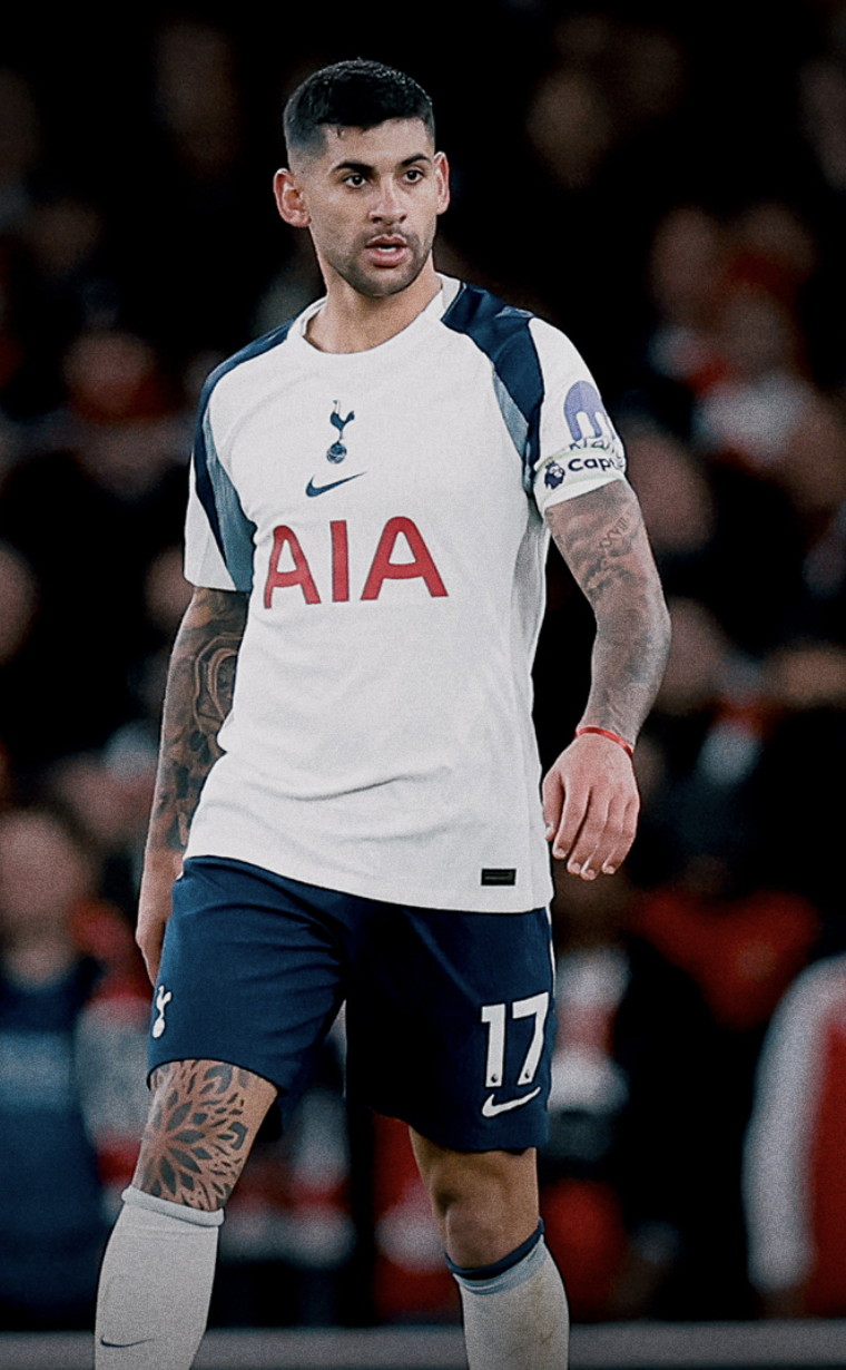 Cristian Romero looks concerned.